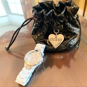 Baby Blue Rhinestone Guess Watch